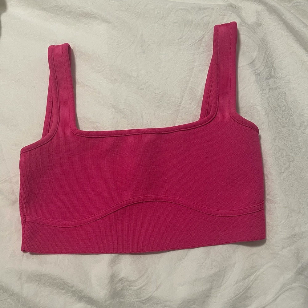 hot pink crop top